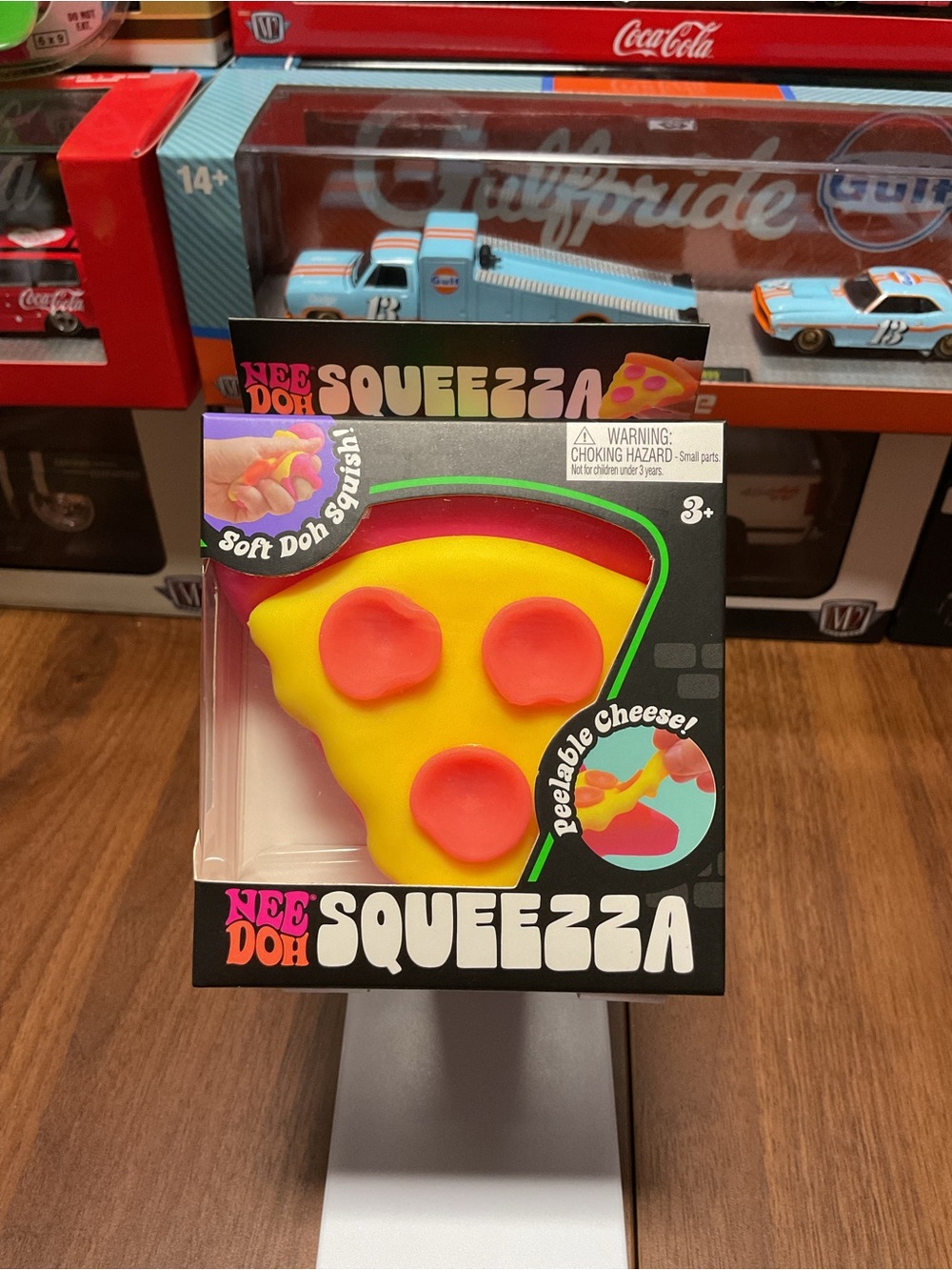 Squeeza Yellow & Pink Pizza Slice Squishy Toy